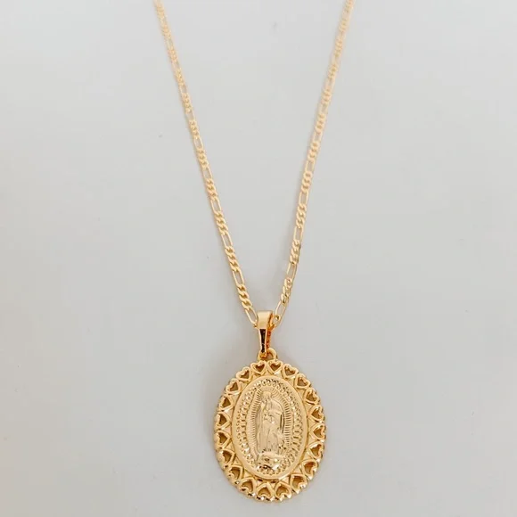 🎉HP🎉Virgin Mary Necklace | 24k Gold Filled - Picture 7 of 9